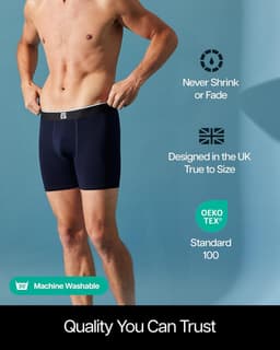 Bamboe Boxershorts Heren, Voordelige Boxers met Vochtafvoerende Technologie, Losse Pasvorm voor Dagelijks Draagcomfort — thumbnail 2
