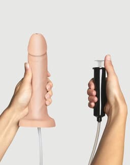Strap-on-Me - Squirting Cum Dildo - Realistiche Spuitende Dildo - Lichte Huidskleur XL — thumbnail 1