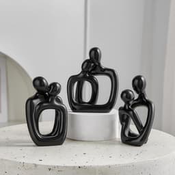 Set van 3 Abstracte Beeldjes voor Koppels - Romantische Woondecoratie voor Huis en Tafel — thumbnail 3