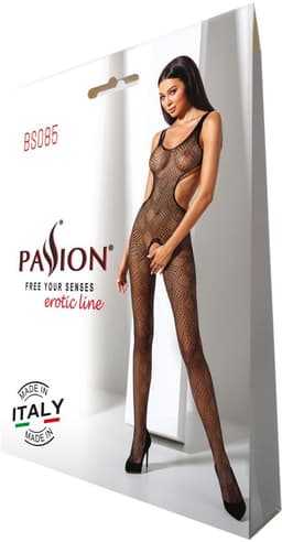 Passion - Woman Bs085 Bodystocking Black One Size — thumbnail 7