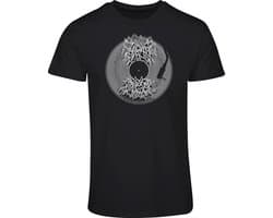Muziek T-shirt Mannen met Vinylplaat en Hoofdtelefoon - Ideaal voor DJ, Techno & Hip Hop Fans