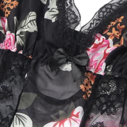Zeloria Sexy Mesh Nachtjurk met Bloemenprint en Split – Transparante Lingerie Jurk met Kant en Slip – Verleidelijke Nightgown Dames – M — thumbnail 5
