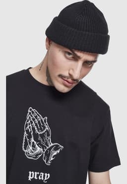 Heren T-Shirt Zwart met Opvallende Opdruk Comfortabel Katoen — thumbnail 5
