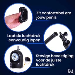 Toys Hub® Penispomp met Handgreep & 2 Penisringen - Gratis Ebook - Trekmechanisme – Penis Vergroter – Barometer Display - Sex Toys voor Mannen – 20CM — thumbnail 8
