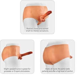 vscnovelty® Bodysuit met holle realistische dildo - penisbroekje met sleeve — thumbnail 4