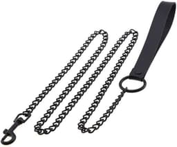 Choker met Riem - Gothic Sieraden - PU Leer - BDSM Halsband - Punk Sieraad - Zwart — thumbnail 3