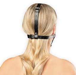 Rimba - Lederen Hoofdharnas met Collar en Neushaak - Zwart — thumbnail 10