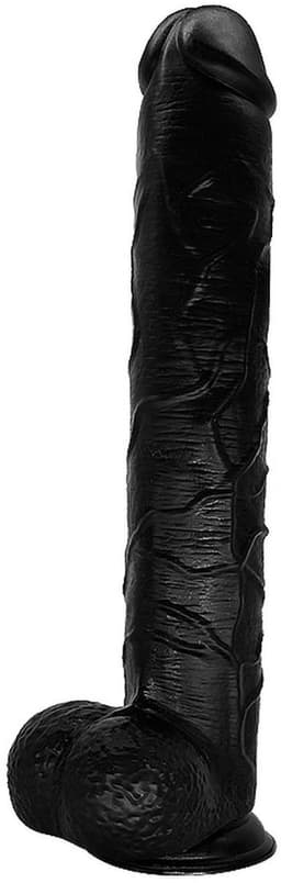 Lusty Mega Realistische Grote Dildo met zuignap - 48 x 8 cm! - XXL Dildo Voordeelpack - Extreme Zwarte Dildo voor anaal gebruik — thumbnail 2