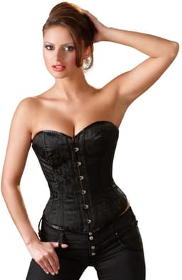 Cottellli Collection –  Korset met Verwijderbare Bretels en Vetersluiting Seductief Variant – Maat M - Zwart — thumbnail 5