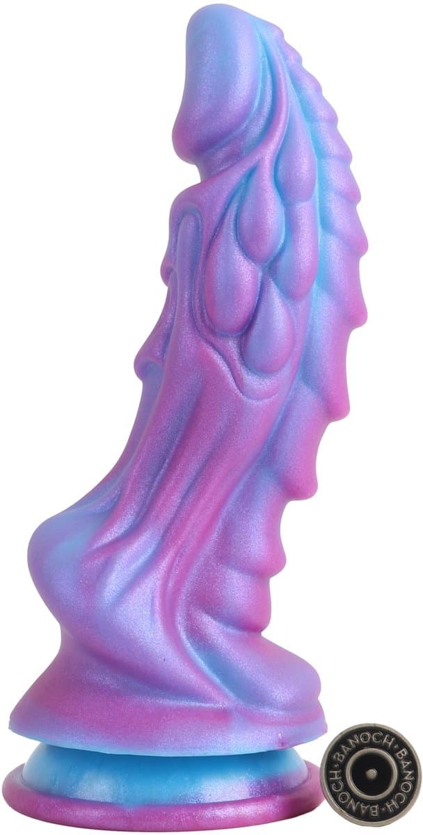 Banoch | Dildo fantasy Dragon | blauw / paars | siliconen met zuignap | Monster creature — afbeelding 1
