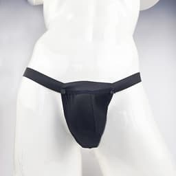 BamBella® - Sexy Lingerie Heren S/M - Zwart mannen ondergoed open kruis slip Met Penisring cockring — thumbnail 5