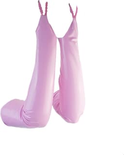 BamBella ® Handschoenen -Maat L/XL - Datex (Mix latex en stof ) Sexy Roze Glans lak — thumbnail 4