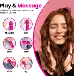 Intenss Vibrator Massager - Multifunctionele Stimulator - Seksspeeltje voor Vrouwen en Koppels - INTENSS Pure Series - Pink Bride — thumbnail 2