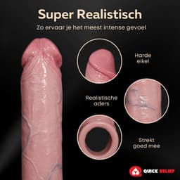 Quick Relief Satisfaction Sleeve™ (medium) - Penis Sleeve - Penis Enlarger - Cockring - Realistische Penissleeve - Dikkere Penis — thumbnail 4