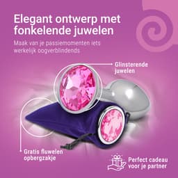 Metalen Buttplug Set Voor Mannen en Vrouwen – Butt Plug - Roze — thumbnail 9