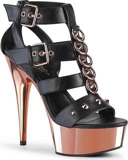Pleaser - DELIGHT658 Hoge hakken - US 13 - 44 Shoes - Zwart/Roze — thumbnail 1