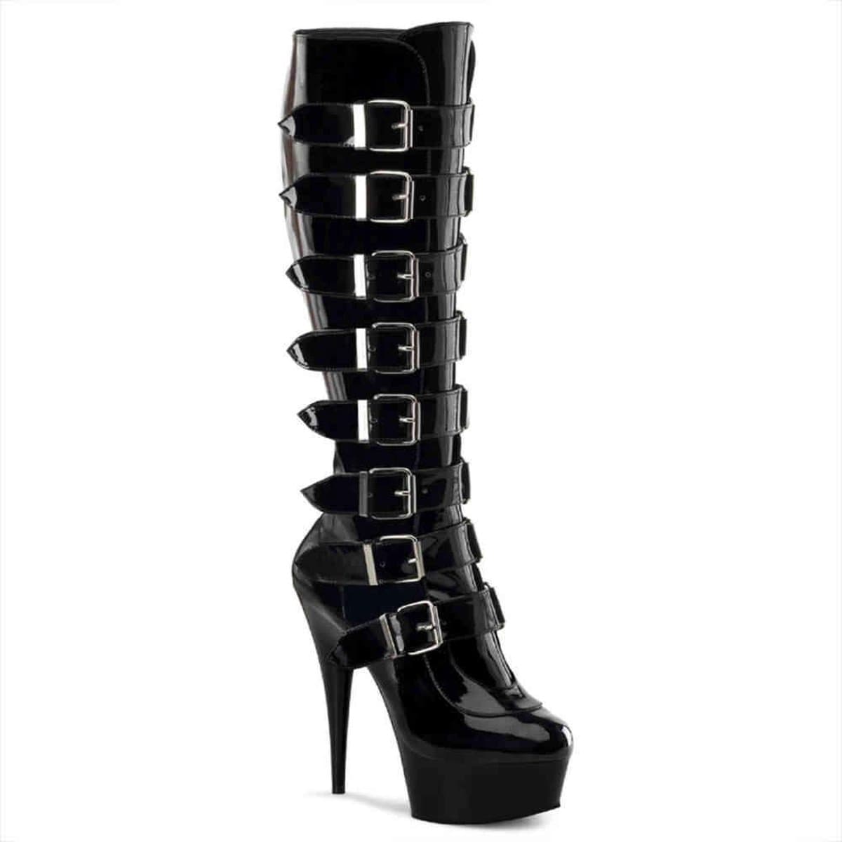 Pleaser - DELIGHT-2049 Kniehoge laarzen - US 6 - 36 Shoes - Zwart — afbeelding 1