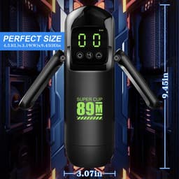 Luxe Automatische Masturbator – App-Control – 7 Zuigstanden & 7 Vibratiestanden – Vagina Sleeve – Oplaadbaar – Handsfree – LED-Display - Pocket Pussy – Sex Toys - voor hem — thumbnail 3