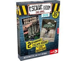 Noris 606101838 - Escape Room DUO, familie en gezelschapsspel voor volwassenen, incl. 2 gevallen en promocase met nieuw vouwmechanisme, vanaf 16 jaar