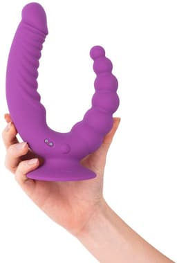 Teazers - Double Vibrator met Zuignap en Afstandsbediening - Paars — thumbnail 2