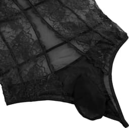 Doorzichtige kanten bodysuit voor heren - One-piece string ondergoed — thumbnail 4