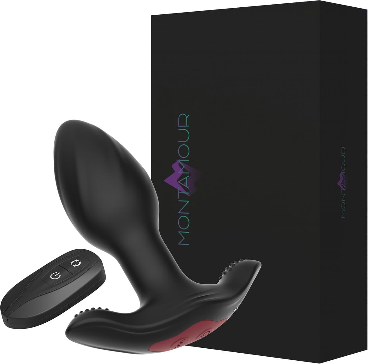 MontAmour Nox – Vibrerende Buttplug met Rotatie – Prostaat Stimulator voor Mannen – 10 Vibratie- & 10 Rotatiestanden – Met Afstandsbediening – Anaal Vibrator – Oplaadbaar – Veilig – Waterdicht – Siliconen – Sex Toys Mannen en koppels - Lila - Paars — afbeelding 1