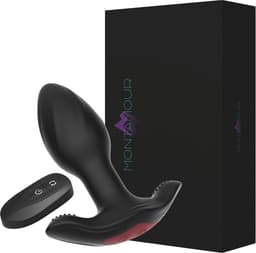 MontAmour Nox – Vibrerende Buttplug met Rotatie – Prostaat Stimulator voor Mannen – 10 Vibratie- & 10 Rotatiestanden – Met Afstandsbediening – Anaal Vibrator – Oplaadbaar – Veilig – Waterdicht – Siliconen – Sex Toys Mannen en koppels - Lila - Paars — thumbnail 1