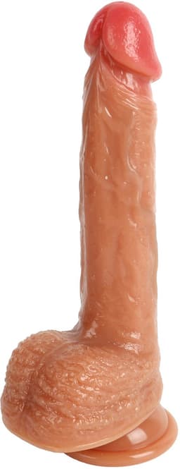 Banoch | Dildo met zuignap | beige siliconen | 16 cm | ∅ 3,3 cm — thumbnail 7