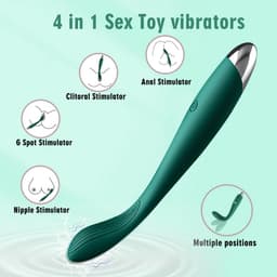 DOWO® - Vibrator - G spot - Vibrators voor Vrouwen - Clitoris Vibrator - Sex Toys voor Koppels - Seksspeeltjes - Cadeau voor Vrouw - 9 Standen - Groen — thumbnail 3
