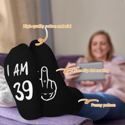 Cosensi - Grappige Verjaardagssokken voor Mannen en Vrouwen - Originele Verjaardagscadeaus - Grappige Cadeau-ideeën — thumbnail 5