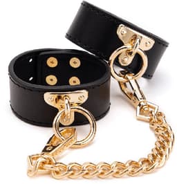 BDSM Luxe koffer - BDSM Reisset - leren koffer - Spankplank - Handboeien - Halsband met Riem - cat mask - Ball Gag - zweep - luxe koffer - goud - zwart — thumbnail 3