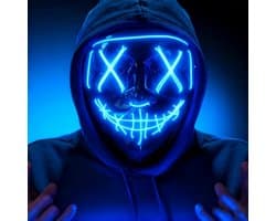Eng Lichtgevend Halloween Masker met LED Verlichting - Geschikt voor Kinderen en Volwassenen