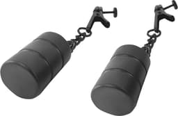 Black Label - Alligator Tepelklemmen met Gewichten - Zwart — thumbnail 2