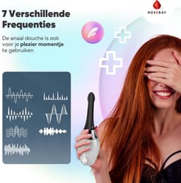 Rosebay Elektrische Intieme Douche - Anaal Douche- Vaginale vaginaal - Spoelen - Deluxe - Klysma set - Shower mannen en vrouwen Constipatie darmreiniging - Zwart — thumbnail 6
