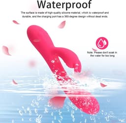 Vibrator - Dildo vibrator - met Intelligente Verwarmingsfunctie - Dubbele Stimulatie - Stil Gebruik - USB Oplaadbaar - Waterbestendig - Hoogwaardig Zacht Siliconen — thumbnail 3