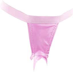 BamBella® Slip Datex (Latex & Stof ) open kruis kant voor mannen - S/M - strap cock ring doorzichtig Erotische Sexy Lingerie Heren - Zwart mannen ondergoed slip — thumbnail 4
