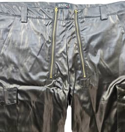 BNDGx® - Korte Broek Heren - Maat XL - Open kruis Erotische Sex kleding - Nep Leer BDSM porno outfit Man Rollenspel kleding — thumbnail 5