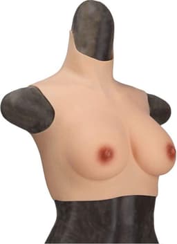 Korte Siliconen Borstprothesen - B-cup - 100% hypoallergene medische siliconen - Wearable Borst - Kunstmatige Nep Borst - Korte Valse Borsten Borst - Siliconen Huid Bodysuit - Voor Crossdresser - Transgender - Mastectomie - Body4Everybody — thumbnail 4