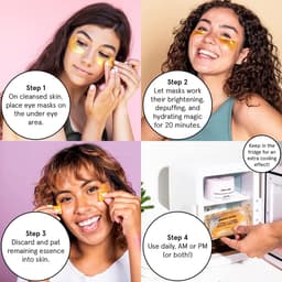 Grace & Stella Masker voor onder de ogen - (24 paar, goud) vermindert donkere kringen, gezwollen ogen, wallen onder de ogen, rimpels - Gel onder de ogen, Vegan Cruelty-Free Self Care van Grace and Stella — thumbnail 4