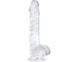 Jelly Dildo met Ballen - 15 cm