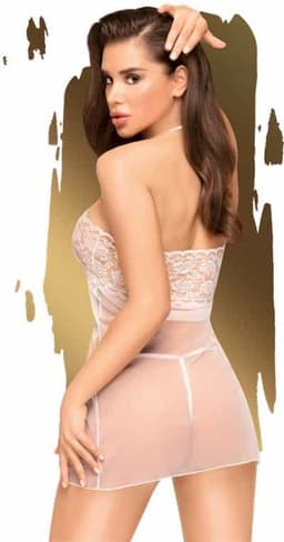 Penthouse Lingerie All yours - Erotische Babydoll van Kant met String - Maat S/M - Wit — thumbnail 7