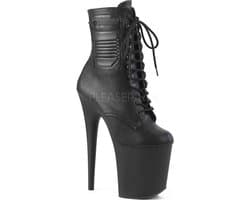 Pleaser - FLAMINGO-1020PK Plateau Laarzen, Paaldans schoenen - Paaldans schoenen - 35 Shoes - Zwart