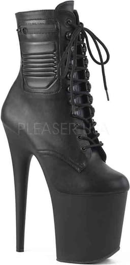 Pleaser - FLAMINGO-1020PK Plateau Laarzen, Paaldans schoenen - Paaldans schoenen - 35 Shoes - Zwart — thumbnail 1