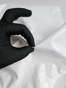 BamBella® - LATEX mini rok Wit - S/M - Sexy Erotische dames fetish kleding - — thumbnail 5