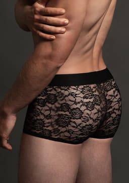 Lace Boxer - Black — thumbnail 3