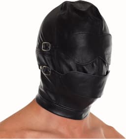 Bondage play - Hoofdmasker met afneembaar mondknevel — thumbnail 2