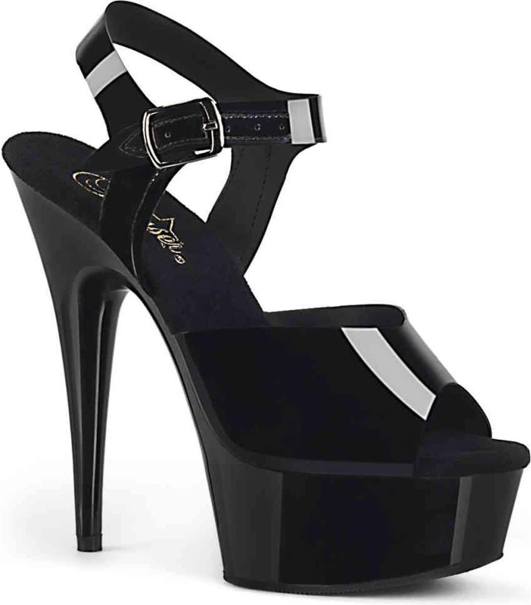 DELIGHT-608N (EU 38 = US 8) 6 Heel, 1 3/4 PF Ankle Strap Sandal — afbeelding 1