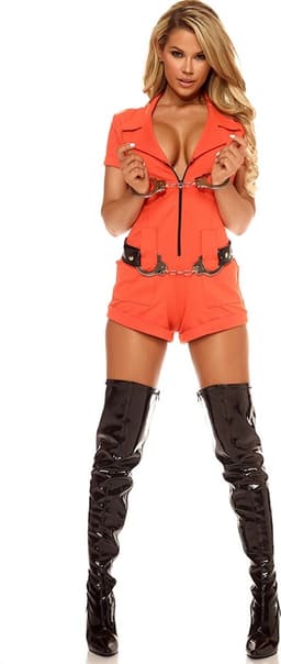 Forplay Booked Woman - Sexy Crimineel Kostuum - L/XL orange L/XL — thumbnail 3