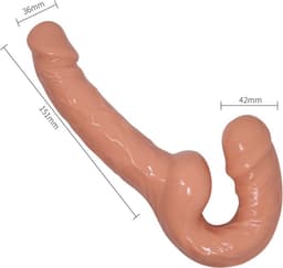 BAILE HARNESS COLLECTION | Baile Ultra Passionate Harness Strapless Strap On | Dildo | Double Dildo | Sex Toy for Couple | Sex Toy for Woman — thumbnail 5
