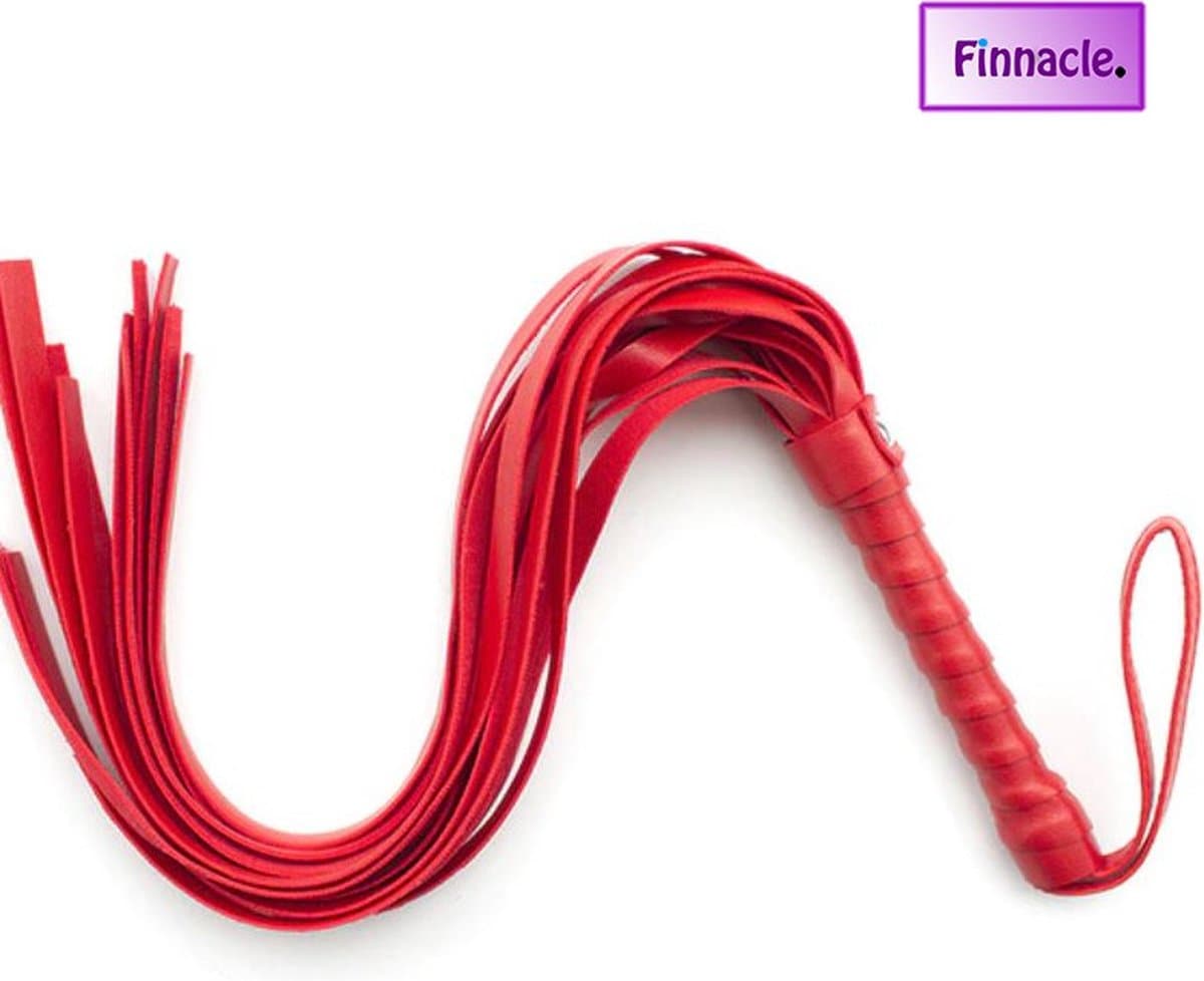 Finnacle - Erotische Zweep – BDSM – Seks zweep – Bondage – Sm zweepje – Leer – Rood — afbeelding 1